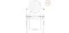 Pack of 2 Transparent Dining Chairs - Armrest Design - Louis XIV image 7