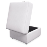 Buy Square Storage Ottoman Pouf - Cube White 58769 - in the UK