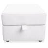Buy Square Storage Ottoman Pouf - Cube White 58769 - in the UK