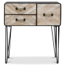 Buy Metal Sideboard - Industrial Design - 3 Drawers - Orson Natural wood 58863 - in the UK