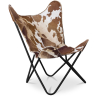 Buy Butterfly Design Chair - Pony Print - Leather - Blop Brown pony 58893 - prices