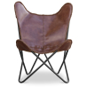 Buy Butterfly chair - brown leather - Cognac  Chocolate 58895 - in the UK
