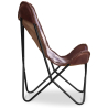 Buy Butterfly chair - brown leather - Cognac  Chocolate 58895 at Privatefloor