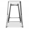 Buy Bar Stool - Industrial Design - Steel - 60cm - Stylix Chrome Silver 58998 - in the UK