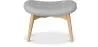 Ottoman upholstered in linen - Scandinavian design - Wood - Kontor image 7