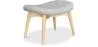 Ottoman upholstered in linen - Scandinavian design - Wood - Kontor image 7
