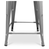 Buy Industrial Design Bar Stool with Backrest - Wood & Steel - 60 cm - Stylix Black 59117 - in the UK