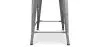 Industrial Design Bar Stool with Backrest - Wood & Steel - 60 cm - Stylix image 7