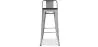 Industrial Design Bar Stool with Backrest - Wood & Steel - 76cm - Stylix image 7
