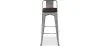 Industrial Design Bar Stool with Backrest - Wood & Steel - 76cm - Stylix image 7