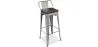 Industrial Design Bar Stool with Backrest - Wood & Steel - 76cm - Stylix image 7