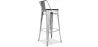 Industrial Design Bar Stool with Backrest - Wood & Steel - 76cm - Stylix image 7