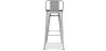 Industrial Design Bar Stool with Backrest - Wood & Steel - 76cm - Stylix image 7