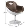 Aviator Design Swivel Armchair - Upholstered in PU image 7