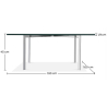 Buy Square coffee table - Glass - 19mm - Town Steel 13309 in the United Kingdom