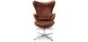  Design armchair with footrest - Leather upholstered - Brave image 7