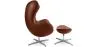  Design armchair with footrest - Leather upholstered - Brave image 7