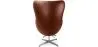  Design armchair with footrest - Leather upholstered - Brave image 7
