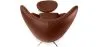  Design armchair with footrest - Leather upholstered - Brave image 7
