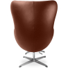 Buy  Design armchair with footrest - Leather upholstered - Brave Vintage brown 13661 in the United Kingdom