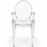Transparent Dining Chair - Armrest Design - Louis XIV image 7