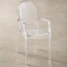 Transparent Dining Chair - Armrest Design - Louis XIV image 7