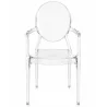 Transparent Dining Chair - Armrest Design - Louis XIV image 7