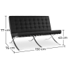 Buy Leather Upholstered Sofa - 2 Seater - Town  Black 13263 home delivery