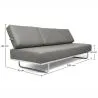 Polyurethane Leather Upholstered Sofa Bed - 3 Seater - Kart image 7