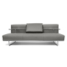 Buy Polyurethane Leather Upholstered Sofa Bed - 3 Seater - Kart Grey 14621 with a guarantee