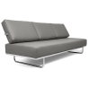 Buy Polyurethane Leather Upholstered Sofa Bed - 3 Seater - Kart Grey 14621 home delivery