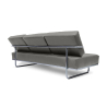 Buy Polyurethane Leather Upholstered Sofa Bed - 3 Seater - Kart Grey 14621 in the United Kingdom