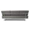 Buy Polyurethane Leather Upholstered Sofa Bed - 3 Seater - Kart Grey 14621 - prices