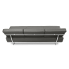 Buy Polyurethane Leather Upholstered Sofa Bed - 3 Seater - Kart Grey 14621 - in the UK