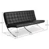 Leather Upholstered Sofa - 3 Seater - Town image 7