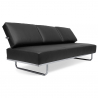 Buy Leather Upholstered Sofa Bed - 3 Seater - Kart Black 14622 - prices
