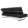 Buy Leather Upholstered Sofa Bed - 3 Seater - Kart Black 14622 at Privatefloor