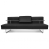 Buy Leather Upholstered Sofa Bed - 3 Seater - Kart Black 14622 with a guarantee