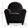  Armchair with Armrests - Upholstered in Faux Leather - Club image 7