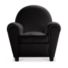 Buy  Armchair with Armrests - Upholstered in Faux Leather - Club Black 54286 - in the UK