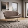 Curved 2 Seater Sofa - Fabric Upholstered - Svin image 7