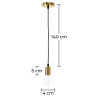 Buy Ceiling Lamp - Design Pendant Lamp - Gunde Gold 58545 in the United Kingdom