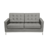 Buy Polyurethane Leather Upholstered Sofa - 2 Seater - Konel Grey 13242 - in the UK