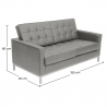 Buy Polyurethane Leather Upholstered Sofa - 2 Seater - Konel Grey 13242 home delivery