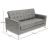 Polyurethane Leather Upholstered Sofa - 2 Seater - Konel image 7