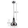 Buy Ceiling Lamp - Pendant Lamp - Chrome Metal - Medium - Blake Grey transparent 58227 home delivery