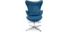 Egg Design Armchair with Footrest - Upholstered in Faux Leather - Brave image 7