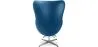 Egg Design Armchair with Footrest - Upholstered in Faux Leather - Brave image 7