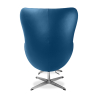 Buy Egg Design Armchair with Footrest - Upholstered in Faux Leather - Brave Dark blue 13658 in the United Kingdom