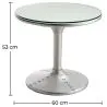 Round Coffee Table - Aviator Style Side Table - Metal - Tulip image 7